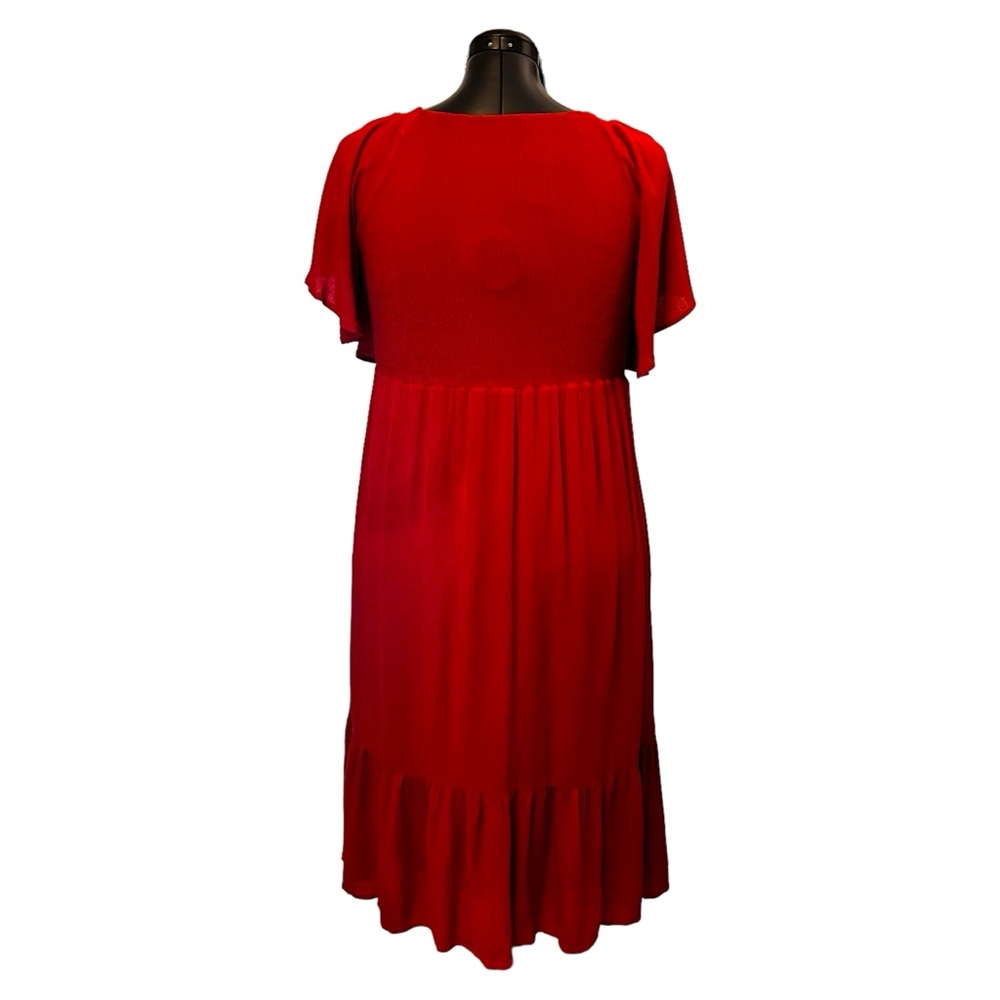 Baltic Born Felicity Midi/Maxi Dress with Smocked Top in Rust - Picture 11 of 16